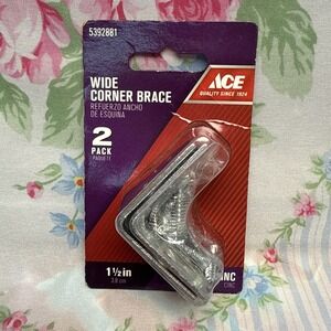 ACE  WIDE Corner Brace  2 Pack Zinc  1.5" #5392881